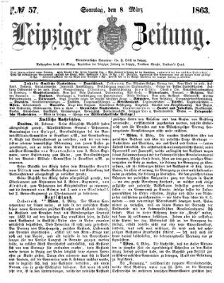 Leipziger Zeitung Sonntag 8. März 1863