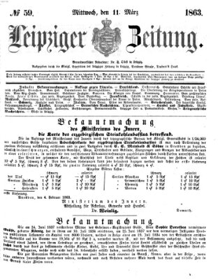 Leipziger Zeitung Mittwoch 11. März 1863