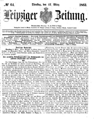 Leipziger Zeitung Dienstag 17. März 1863