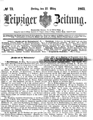 Leipziger Zeitung Freitag 27. März 1863