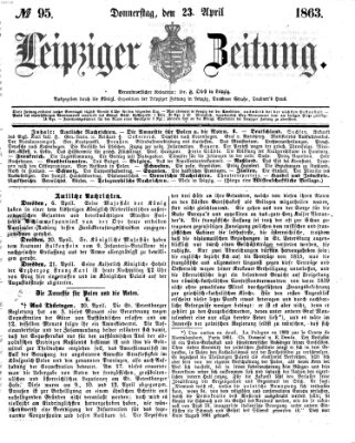 Leipziger Zeitung Donnerstag 23. April 1863