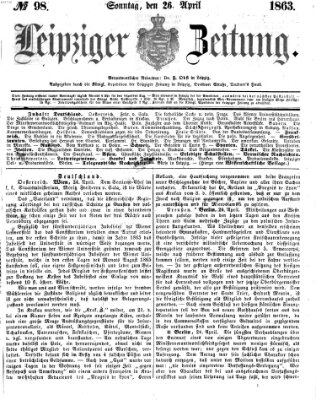 Leipziger Zeitung Sonntag 26. April 1863