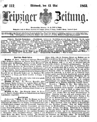 Leipziger Zeitung Mittwoch 13. Mai 1863