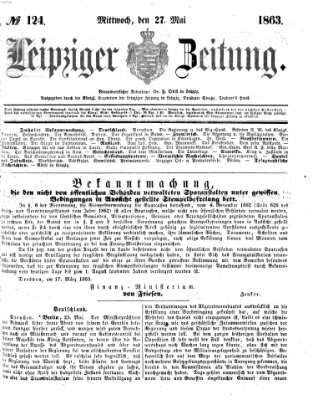 Leipziger Zeitung Mittwoch 27. Mai 1863