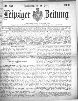 Leipziger Zeitung Donnerstag 18. Juni 1863