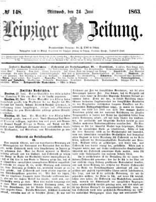 Leipziger Zeitung Mittwoch 24. Juni 1863