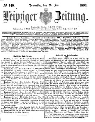 Leipziger Zeitung Donnerstag 25. Juni 1863