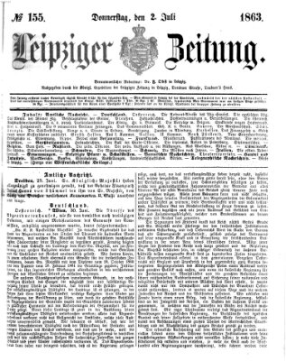 Leipziger Zeitung Donnerstag 2. Juli 1863