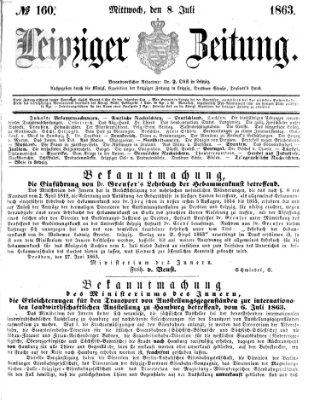 Leipziger Zeitung Mittwoch 8. Juli 1863