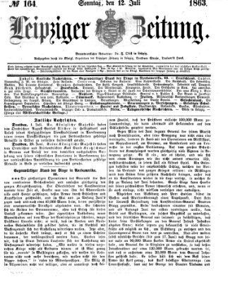 Leipziger Zeitung Sonntag 12. Juli 1863