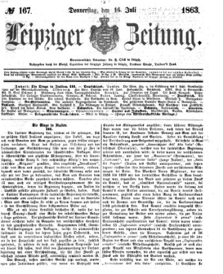 Leipziger Zeitung Donnerstag 16. Juli 1863