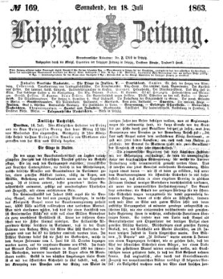 Leipziger Zeitung Samstag 18. Juli 1863