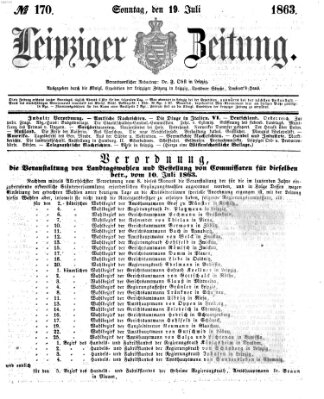 Leipziger Zeitung Sonntag 19. Juli 1863