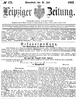 Leipziger Zeitung Samstag 25. Juli 1863