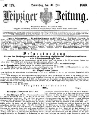 Leipziger Zeitung Donnerstag 30. Juli 1863