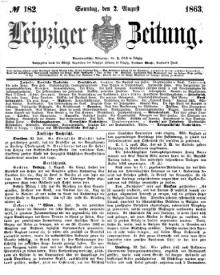 Leipziger Zeitung Sonntag 2. August 1863