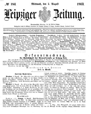 Leipziger Zeitung Mittwoch 5. August 1863