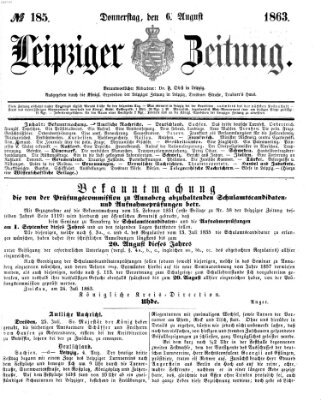 Leipziger Zeitung Donnerstag 6. August 1863