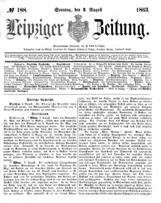 Leipziger Zeitung Sonntag 9. August 1863