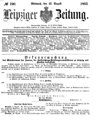 Leipziger Zeitung Mittwoch 12. August 1863