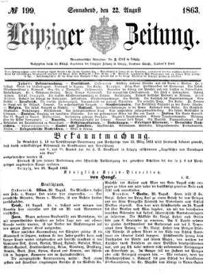 Leipziger Zeitung Samstag 22. August 1863