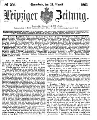 Leipziger Zeitung Samstag 29. August 1863