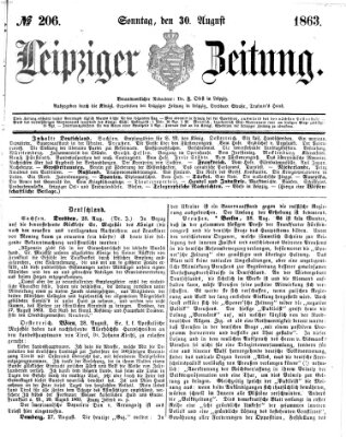 Leipziger Zeitung Sonntag 30. August 1863