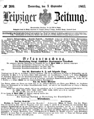 Leipziger Zeitung Donnerstag 3. September 1863