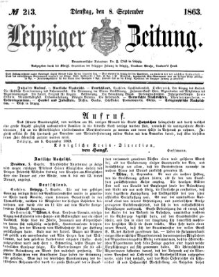 Leipziger Zeitung Dienstag 8. September 1863