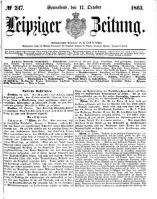 Leipziger Zeitung Samstag 17. Oktober 1863