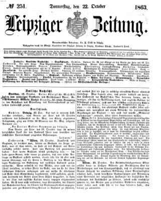 Leipziger Zeitung Donnerstag 22. Oktober 1863