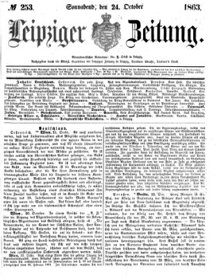 Leipziger Zeitung Samstag 24. Oktober 1863