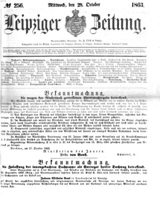 Leipziger Zeitung Mittwoch 28. Oktober 1863