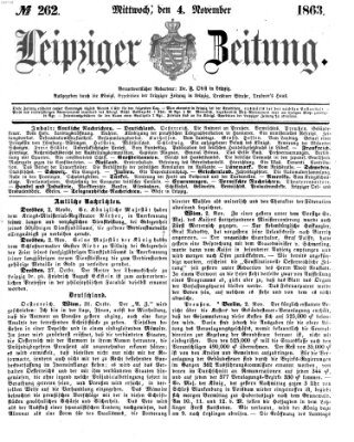 Leipziger Zeitung Mittwoch 4. November 1863