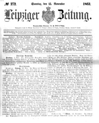 Leipziger Zeitung Sonntag 15. November 1863