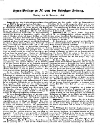 Leipziger Zeitung Montag 23. November 1863