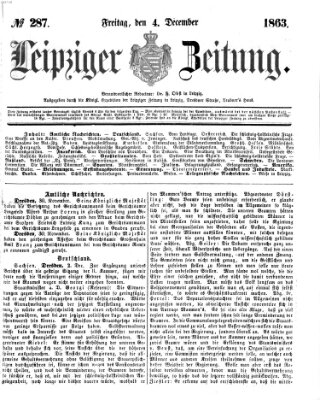 Leipziger Zeitung Freitag 4. Dezember 1863