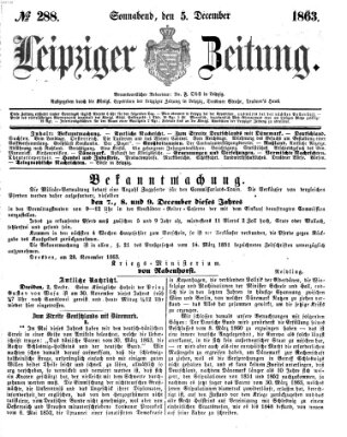 Leipziger Zeitung Samstag 5. Dezember 1863