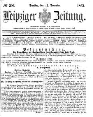 Leipziger Zeitung Dienstag 15. Dezember 1863