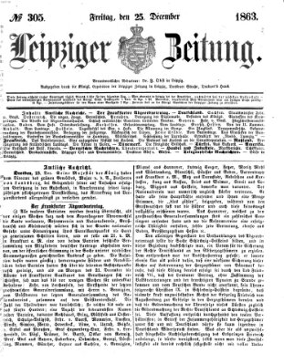 Leipziger Zeitung Freitag 25. Dezember 1863