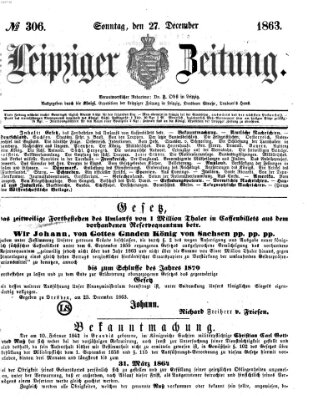 Leipziger Zeitung Sonntag 27. Dezember 1863