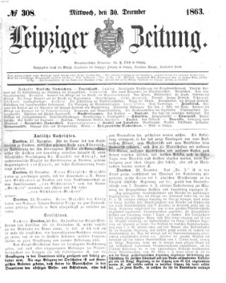 Leipziger Zeitung Mittwoch 30. Dezember 1863