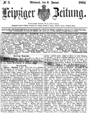 Leipziger Zeitung Mittwoch 6. Januar 1864