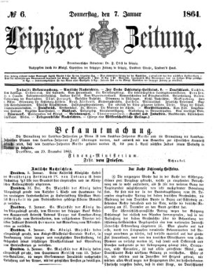 Leipziger Zeitung Donnerstag 7. Januar 1864