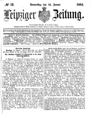 Leipziger Zeitung Donnerstag 14. Januar 1864