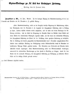 Leipziger Zeitung Freitag 15. Januar 1864