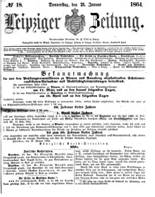 Leipziger Zeitung Donnerstag 21. Januar 1864