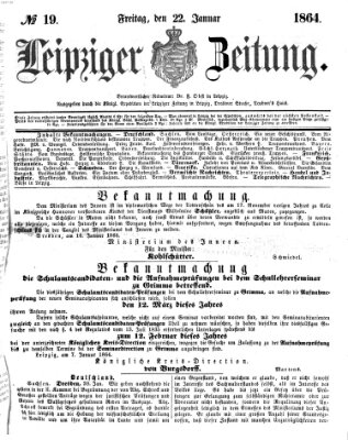 Leipziger Zeitung Freitag 22. Januar 1864