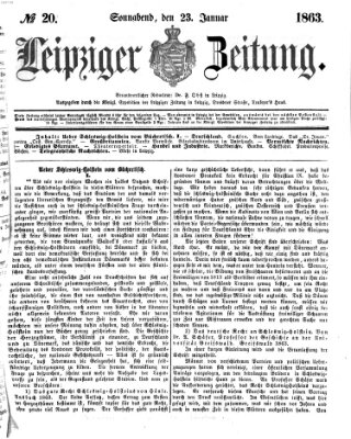 Leipziger Zeitung Samstag 23. Januar 1864