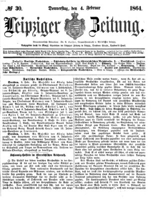 Leipziger Zeitung Donnerstag 4. Februar 1864